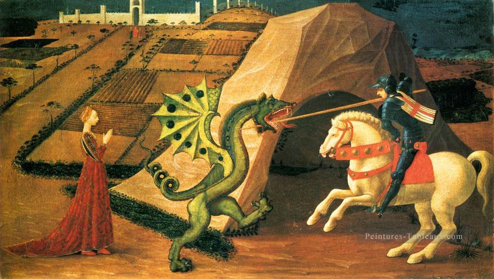 St George et le dragon 1458 début de la Renaissance Paolo Uccello Peintures à l'huile